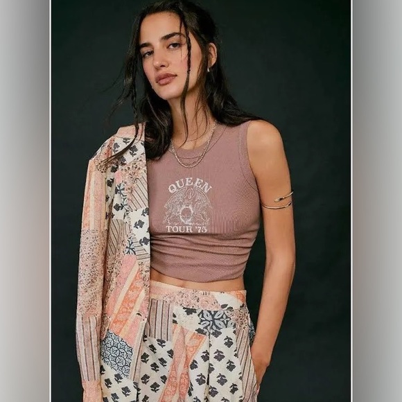 Daydreamer Queen 1975 Shrunken Tank Top Tee small Womens Shirt Free People - Picture 5 of 9